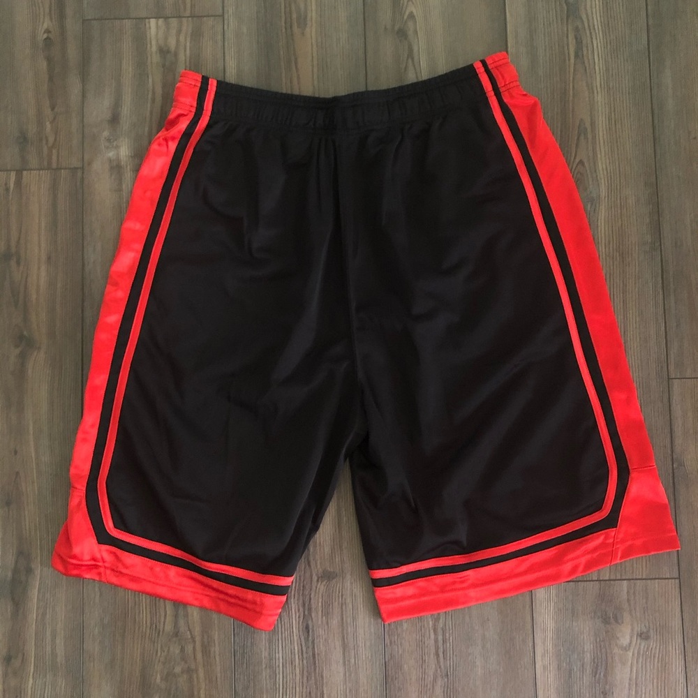 Black & Red Reebok Basketball Shorts - Picture 3 of 3